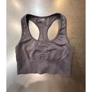 YPB Your Personal Best Sports Bra XS Black Seamless Racerback Activewear Gym